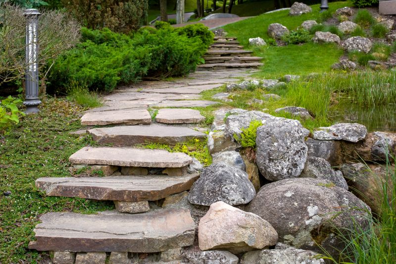 Flagstone Installation For Walkways, Patios, And Garden Paths